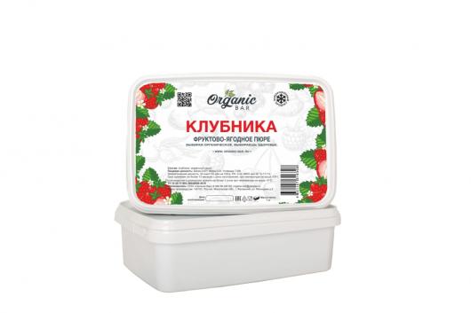 Пюре Organic-bar клубника 0,2 кг замороженное